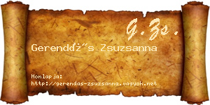 Gerendás Zsuzsanna névjegykártya